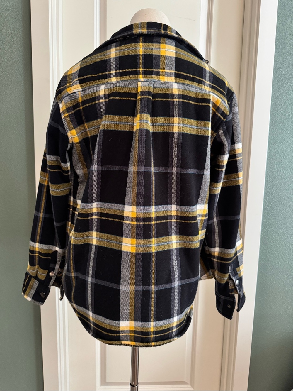 Matix Clothing Company Black, Yellow & Gray Plaid Utility Jacket - Picture 3 of 4